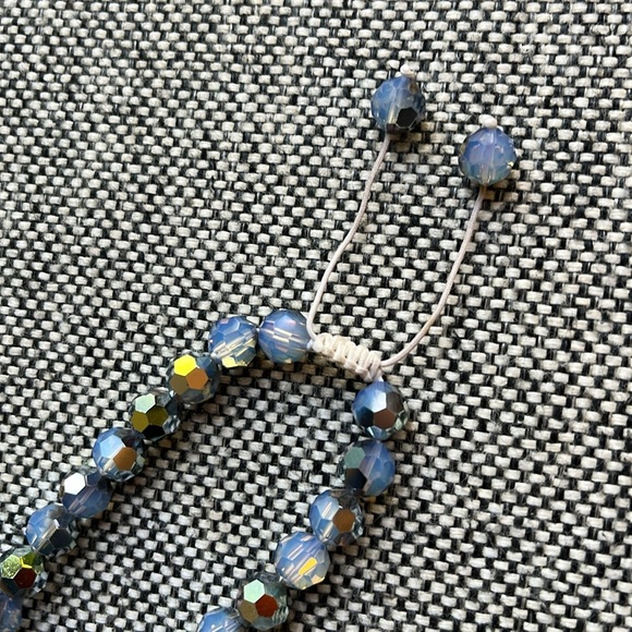 🌙 Y2K Vintage Circa 2006 Iridescent Beaded Tie String Bracelet ✨ - Picture 4 of 17